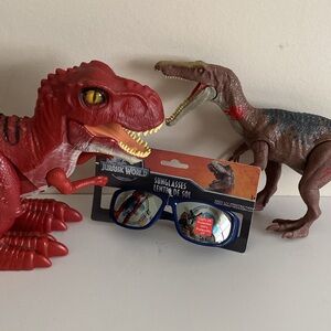 Jurassic Park World Dino Alive T-Rex lot & sunglasses toys lights sounds action